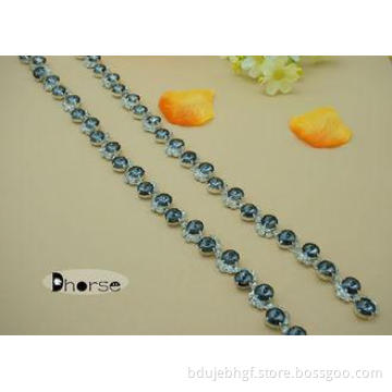 Black Sparkling Crystal Rhinestone Chain Trim , Decorative